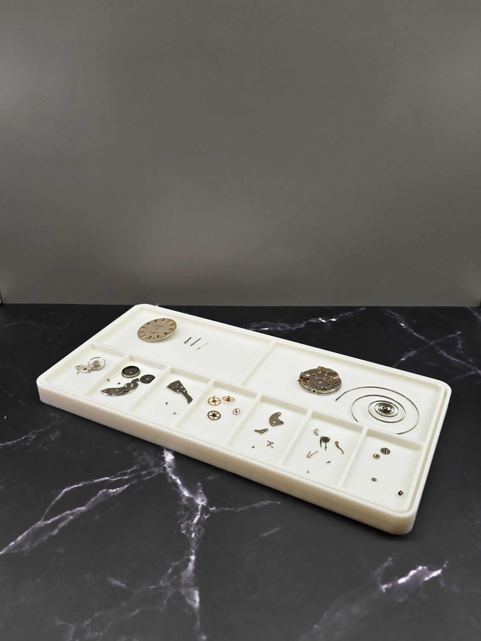 Watchmaker Parts tray with protective dust lid 3d printed