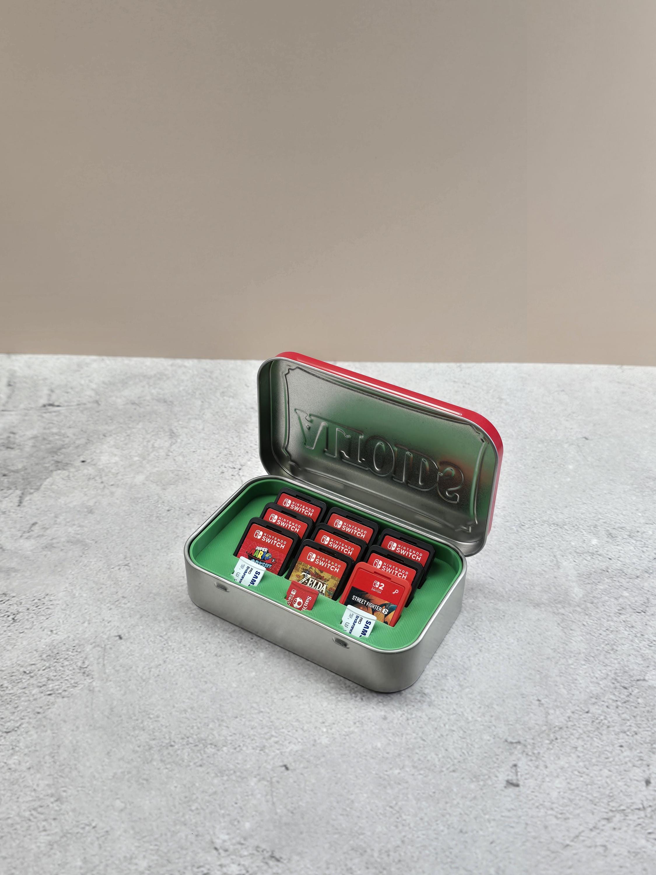 Altoids tin switch game holder with micro sd slots