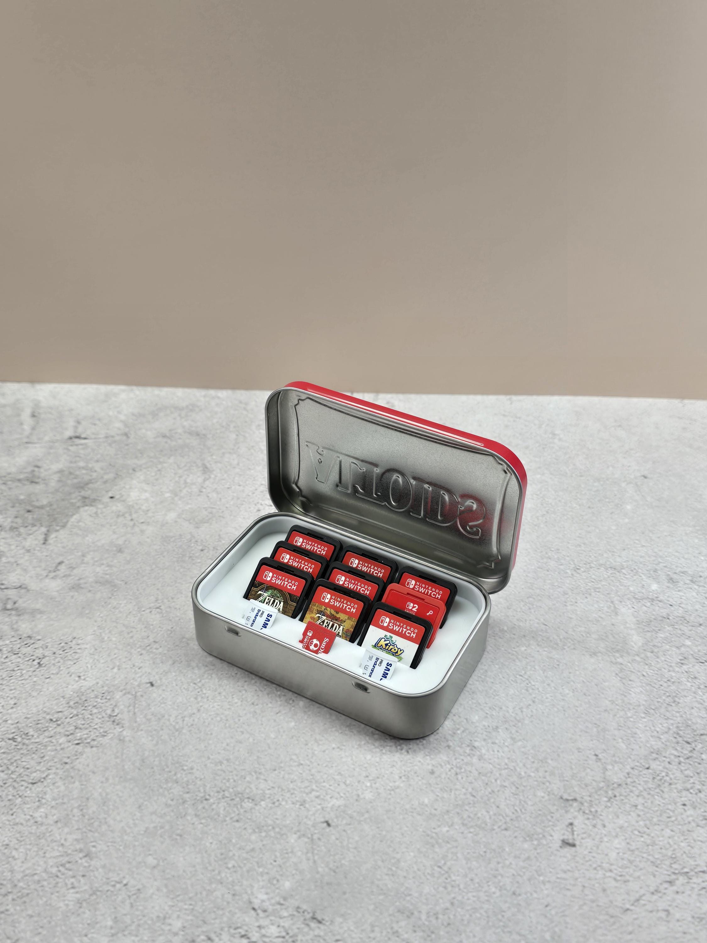 Altoids tin switch game holder with micro sd slots