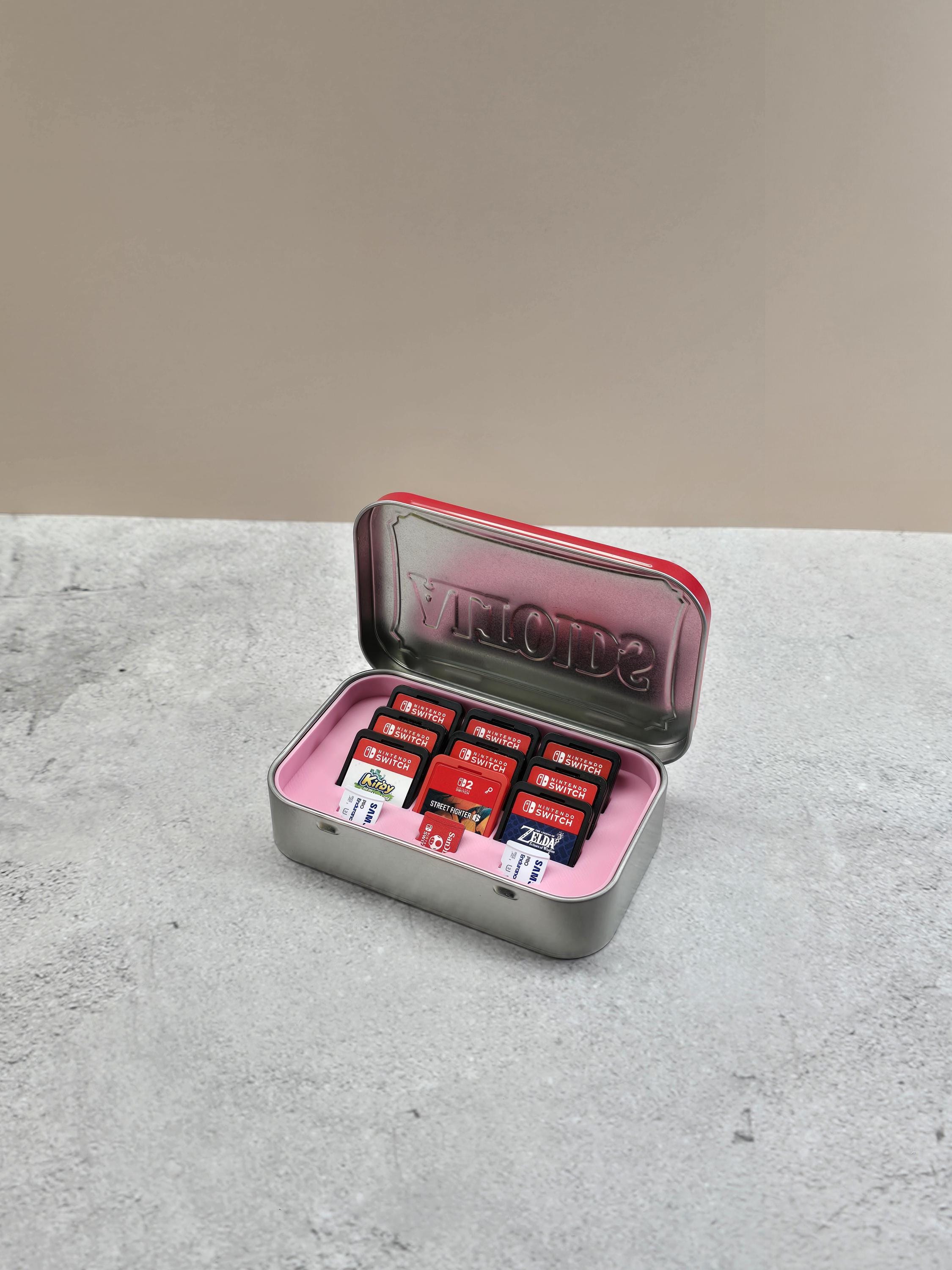 Altoids tin switch game holder with micro sd slots
