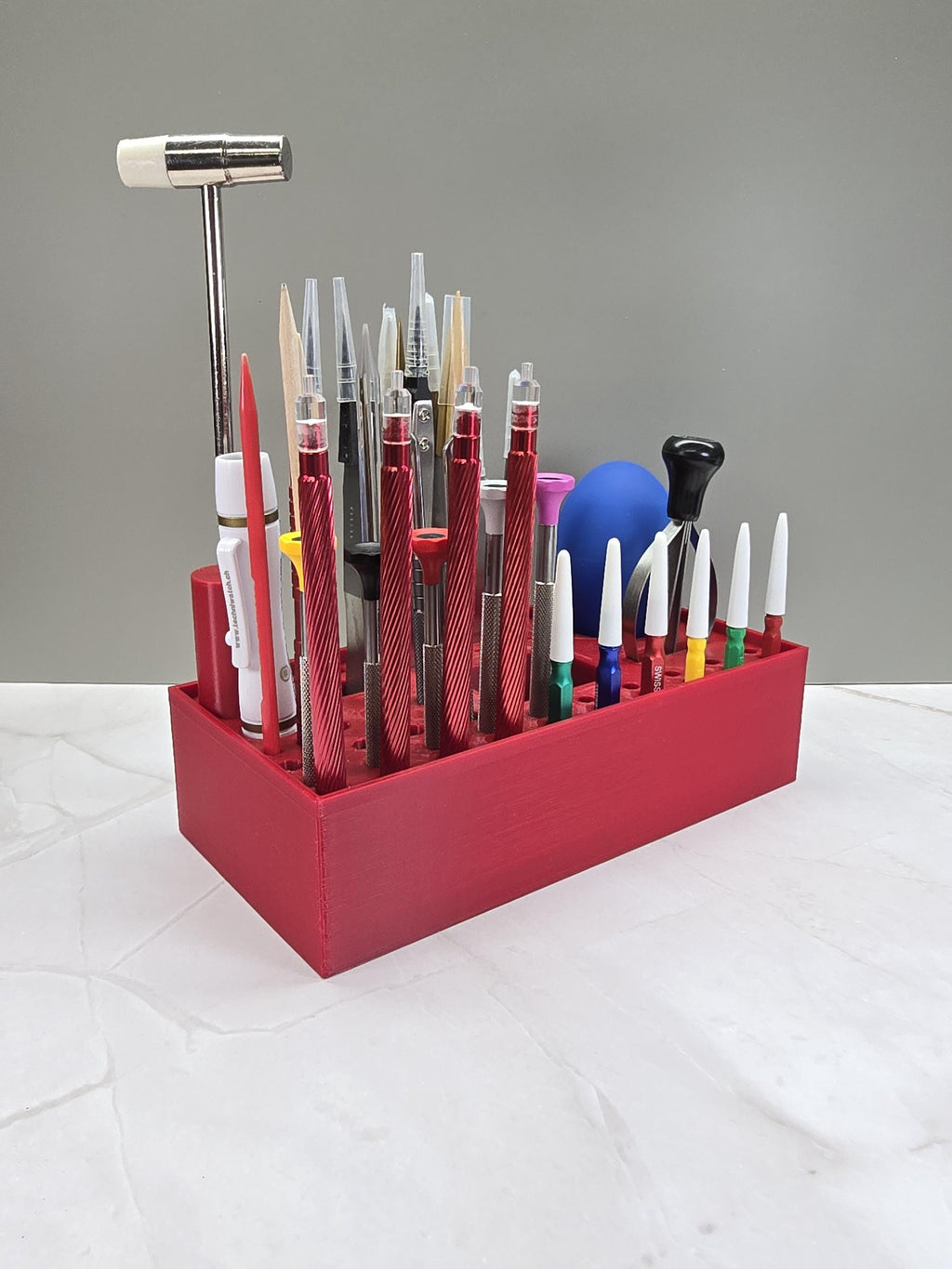 Watchmaker Tool Organizer Holder with  45 Slots fits Bergeon Dumont and Most Unbranded tools