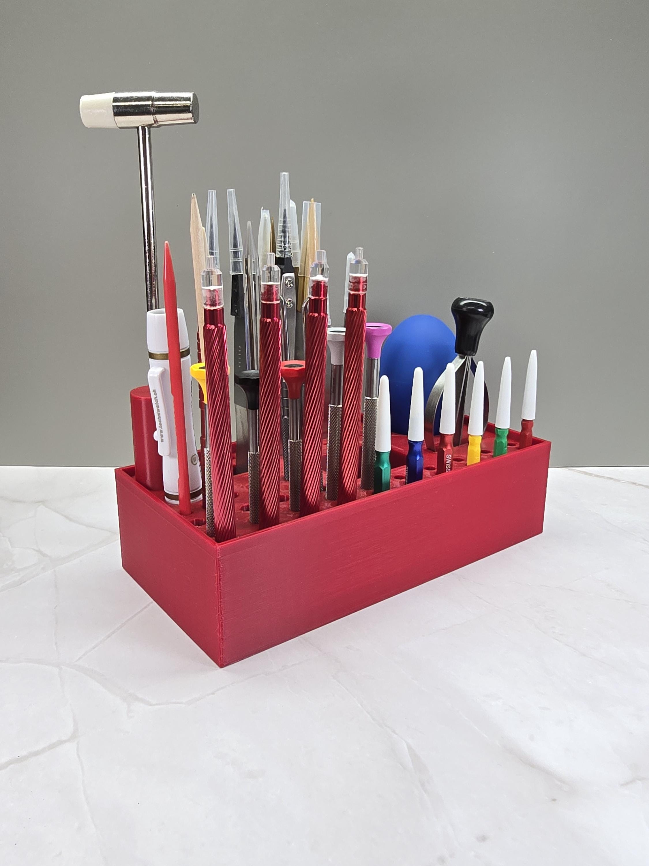 Watchmaker Tool Organizer Holder with  45 Slots fits Bergeon Dumont and Most Unbranded tools