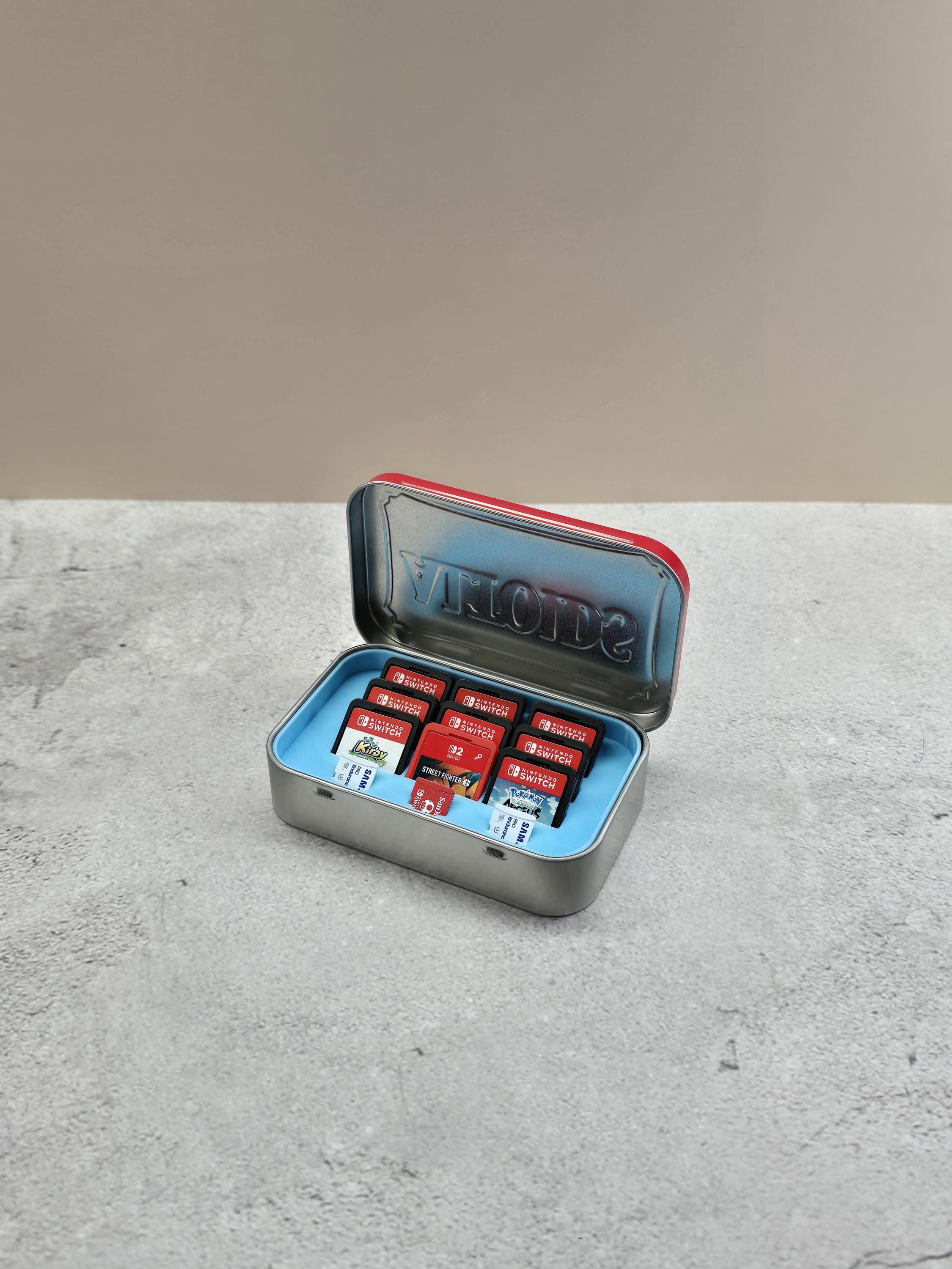 Altoids tin switch game holder with micro sd slots