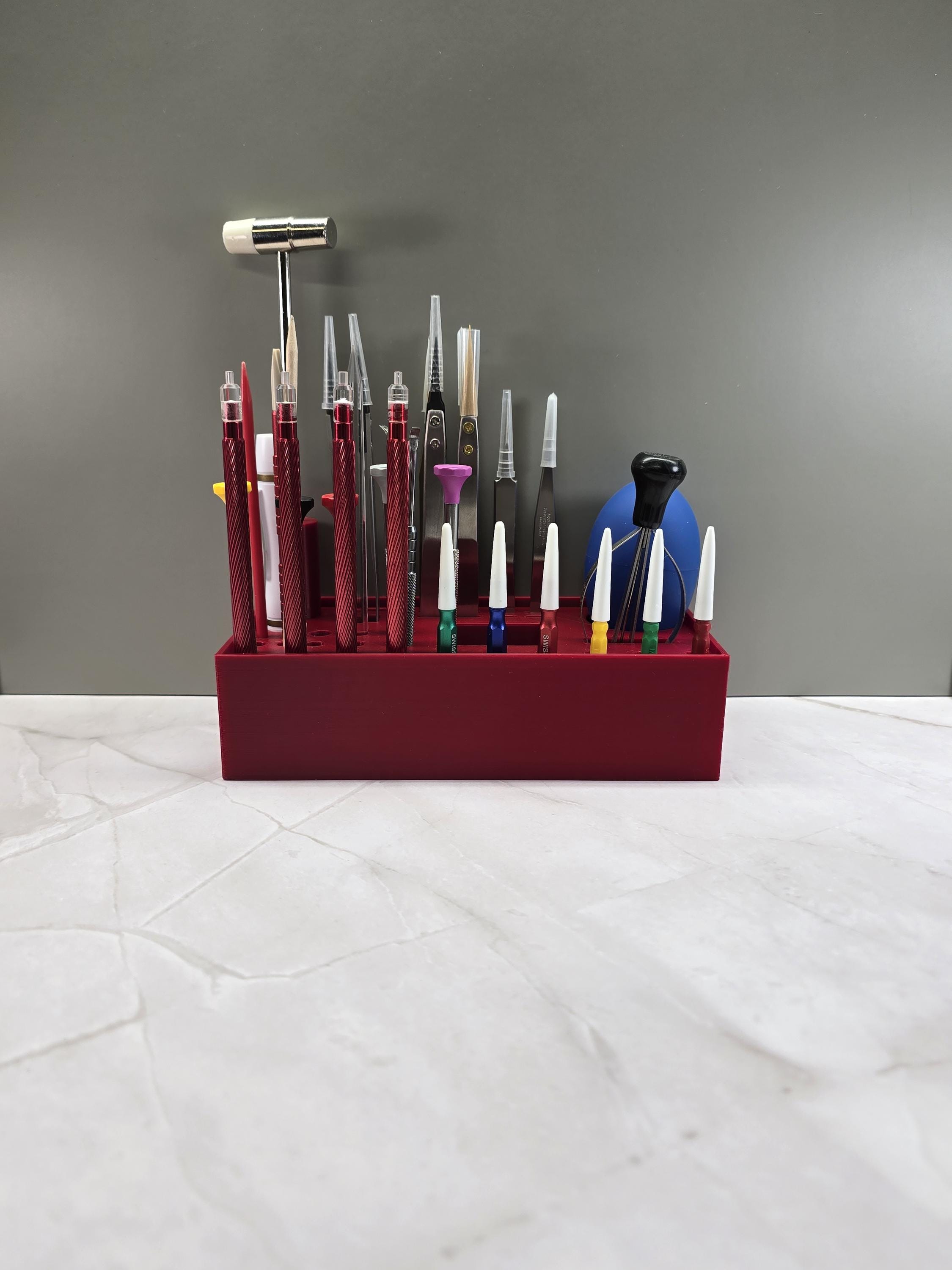 Watchmaker Tool Organizer Holder with  45 Slots fits Bergeon Dumont and Most Unbranded tools