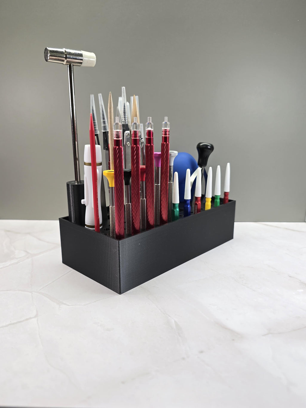 Watchmaker Tool Organizer Holder with  45 Slots fits Bergeon Dumont and Most Unbranded tools