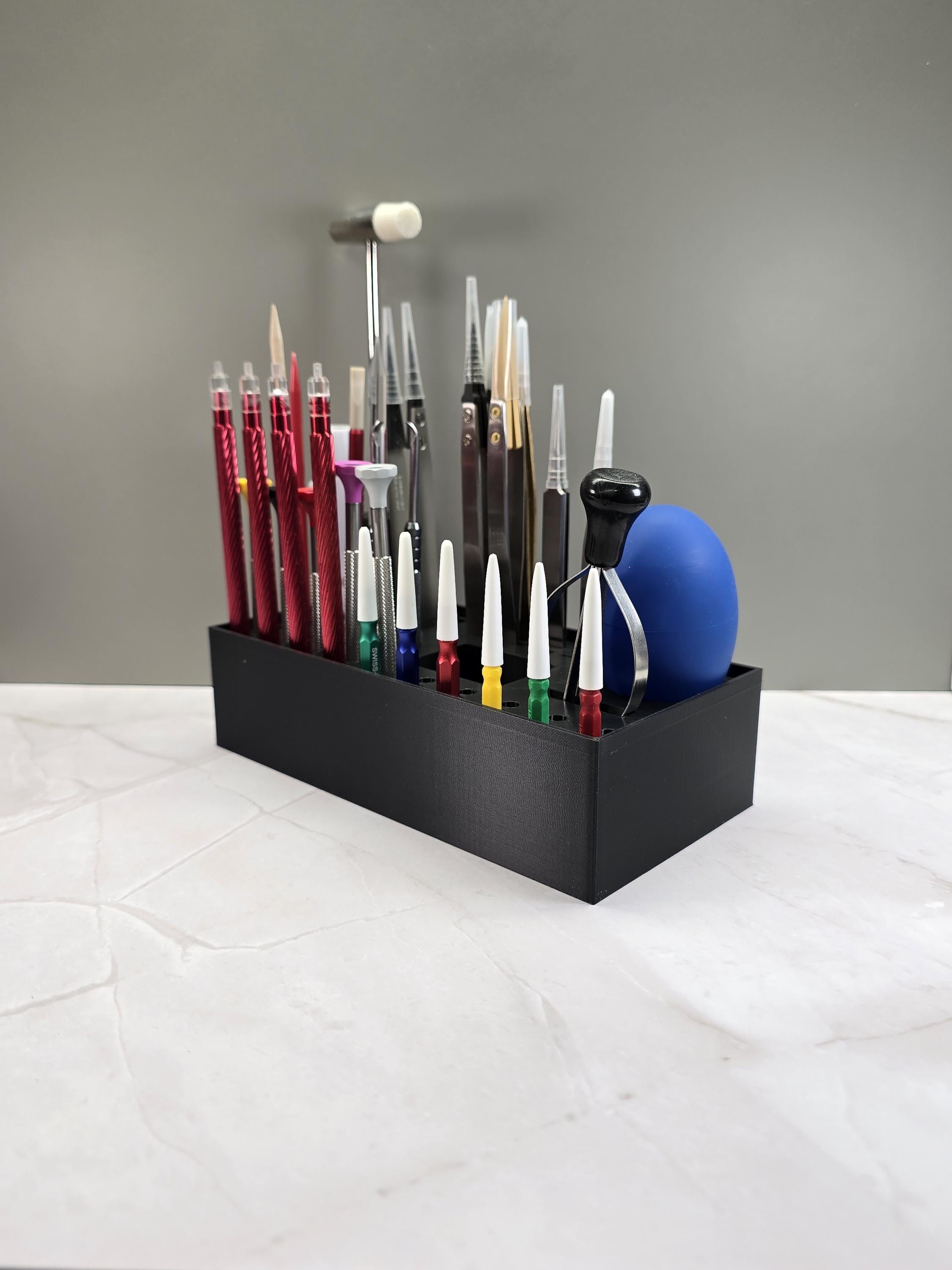 Watchmaker Tool Organizer Holder with  45 Slots fits Bergeon Dumont and Most Unbranded tools