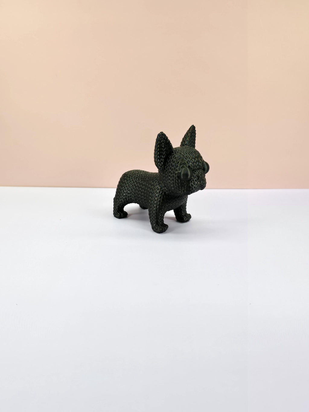 3d printed knitted French bulldog figurine 3 sizes available