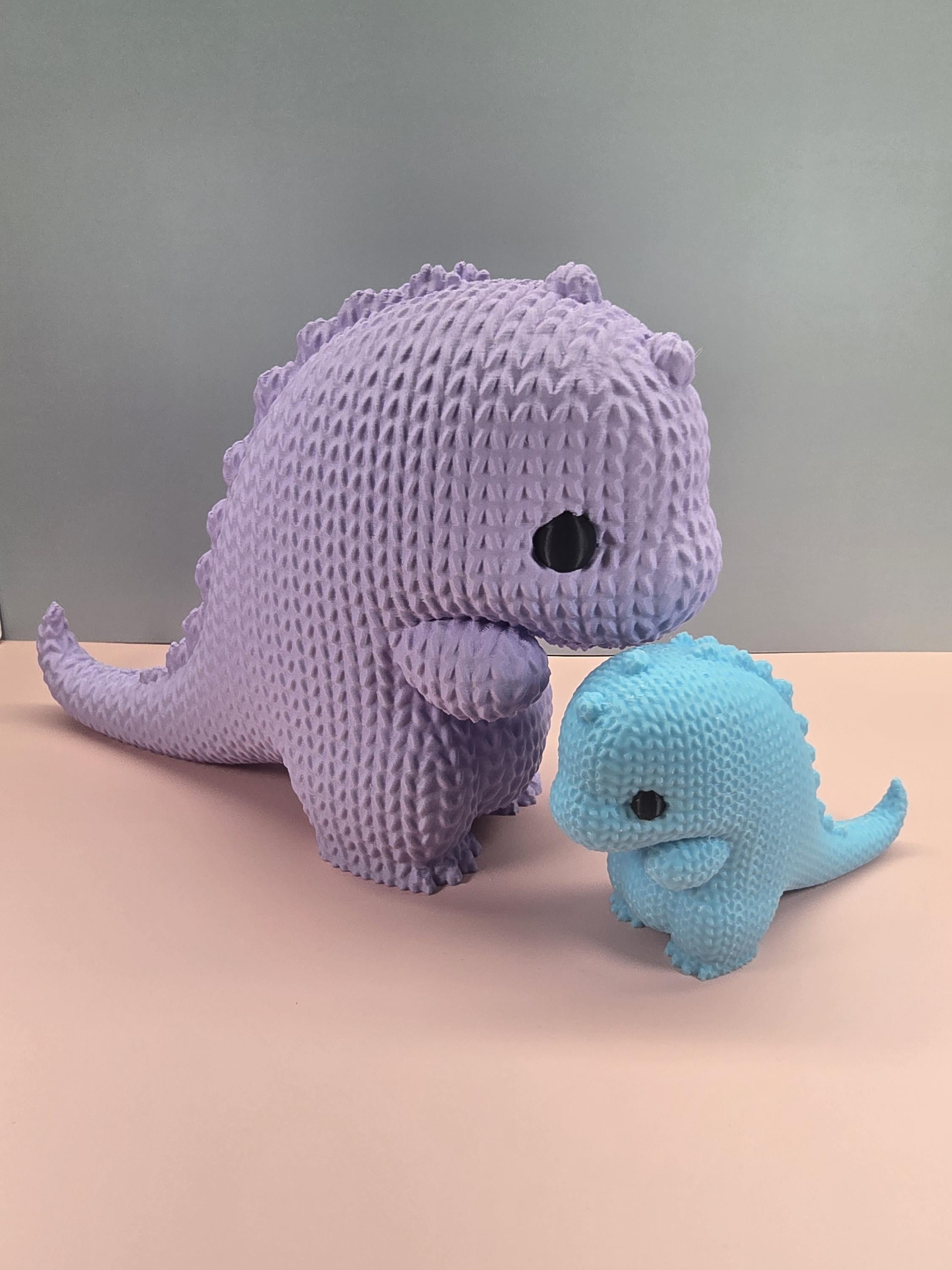 3D Printed Baby Dino knitted design 2 sizes available